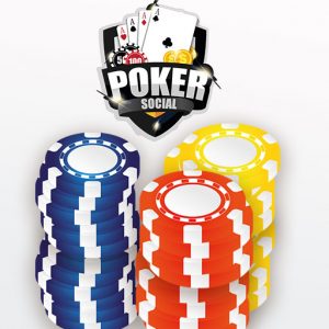 20LB Social Poker Chips + 12 TOP UP